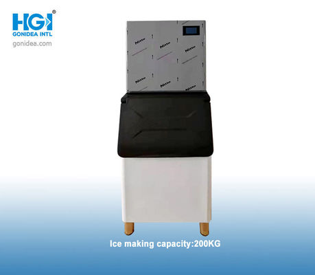 آلة تصنيع قوالب الثلج التجارية R600a 200kg / 24h آلة صنع مكعبات الثلج 1100W