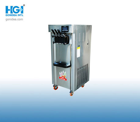آلة صنع الآيس كريم الناعم الأوتوماتيكية Gonidea للأعمال 3.3KW 36L / H